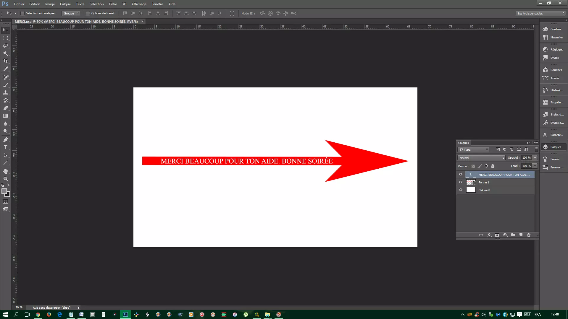 faire une flèche dans inDesign 